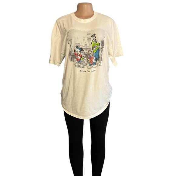 Vintage Disney Store 1990s Disney Fun Seeker T Shirt Mickey and Friends - Picture 2 of 8